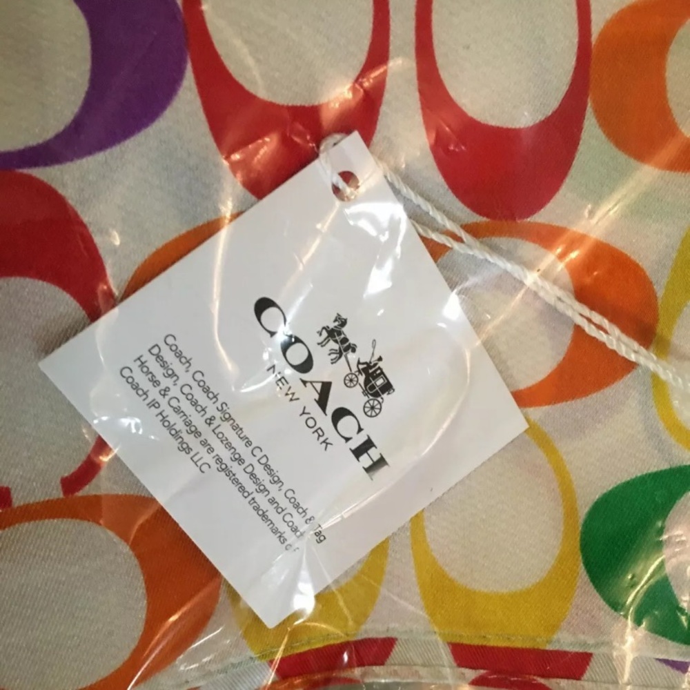 Coach Pride Rainbow Scarf Bandana NWT - Picture 4 of 6